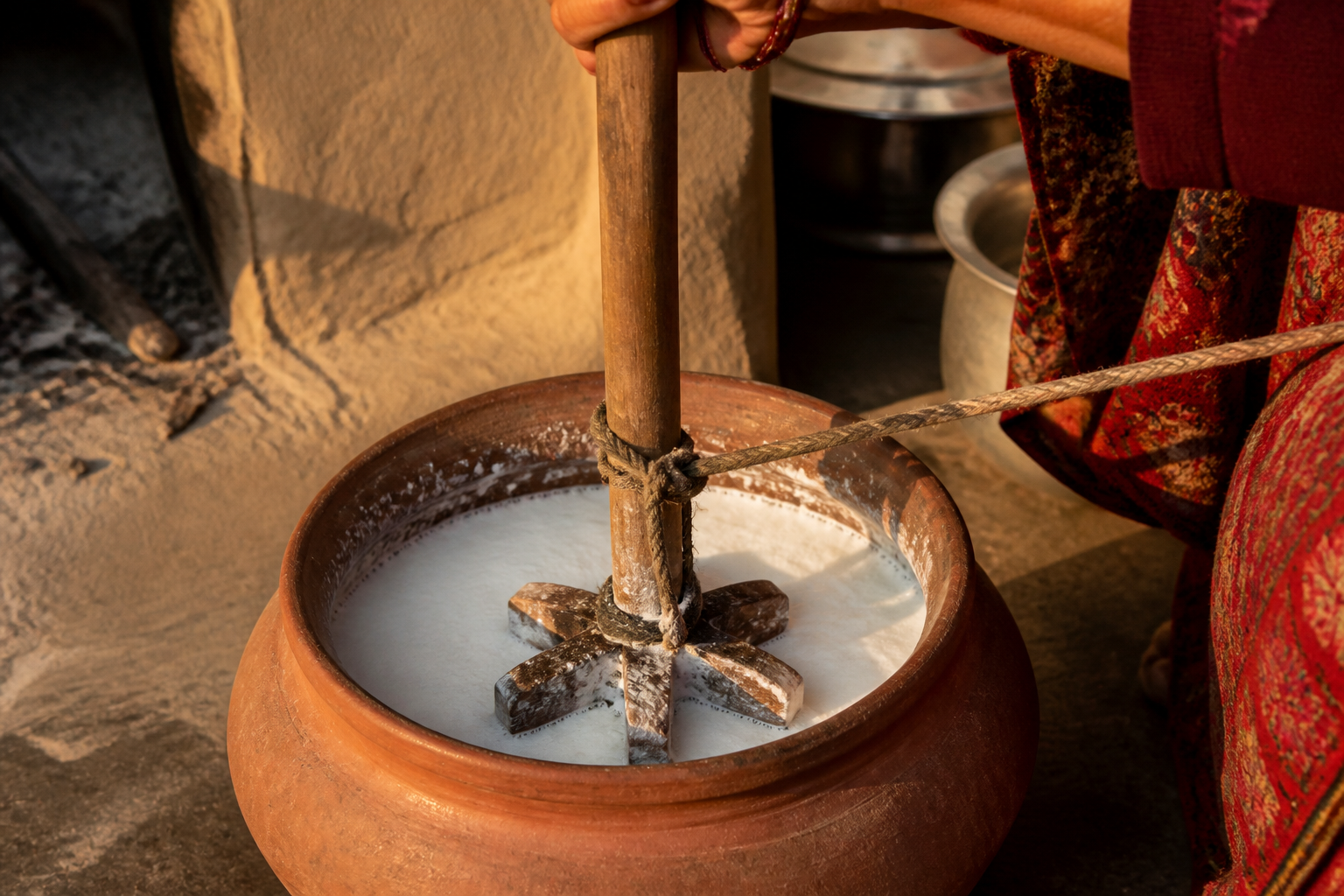 Traditional Bilona churning